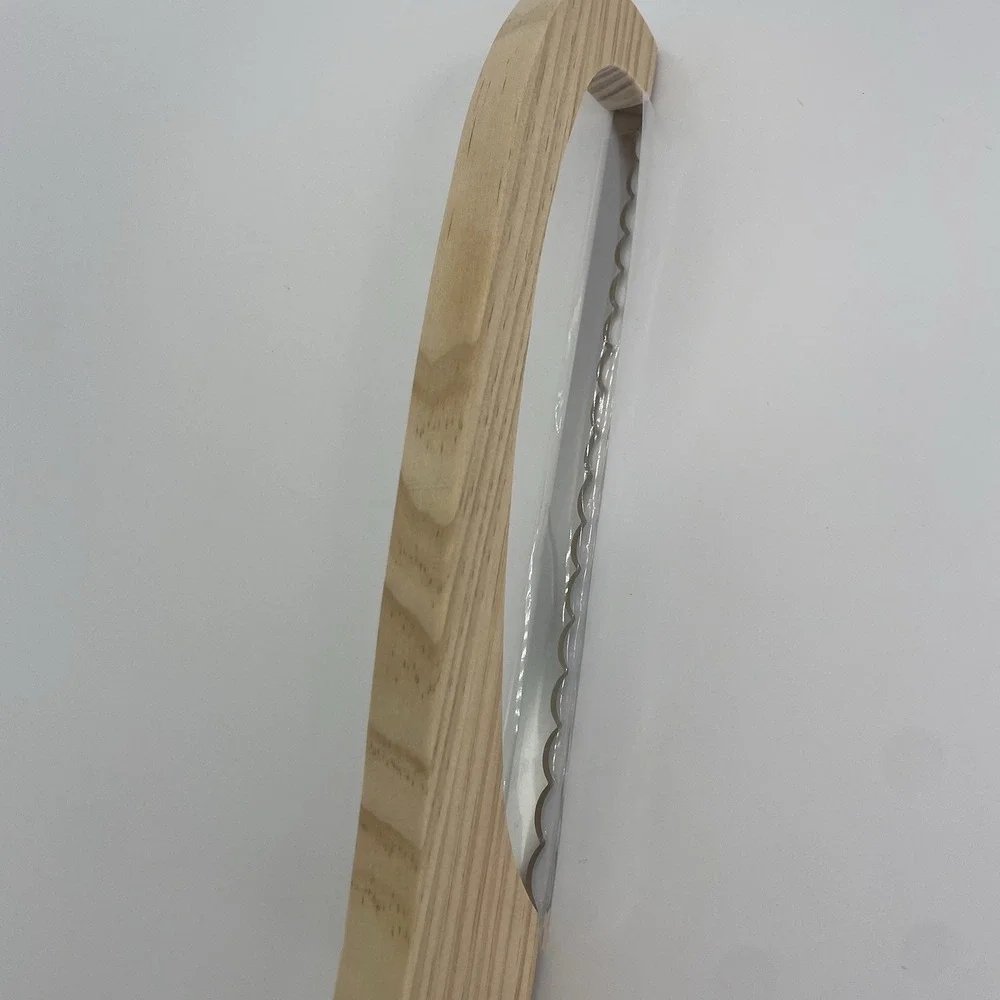 15 in Serrated Bread Slicer, Sourdough Bread Knife, Stainless Steel Bow Knife